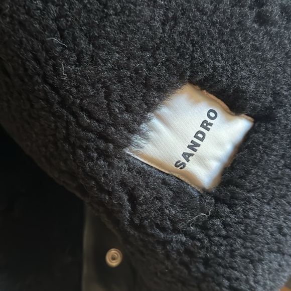SANDRO Shearling Jacket - Picture 5 of 9